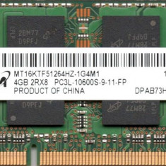 Memorii Laptop Micron 4GB DDR3 PC3L-10600S 1333Mhz MT16KTF51264HZ CL9