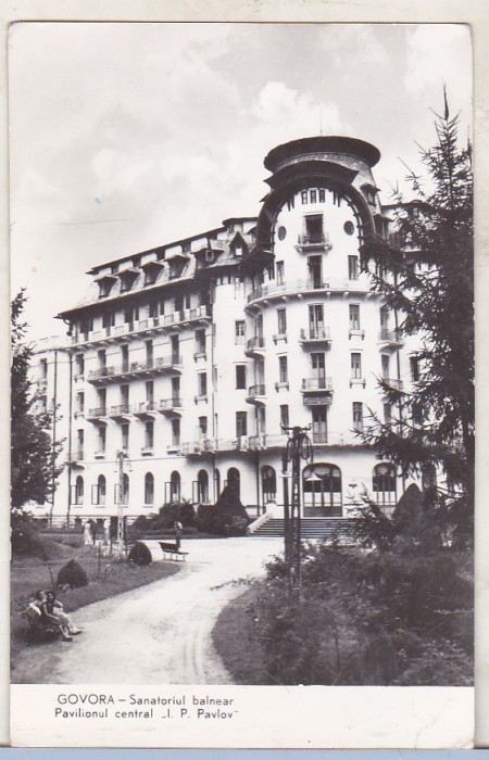 bnk cp Govora - Sanatoriul balnear - Pavilionul central I P Pavlov - uzata