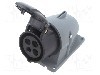 Conector alimentare AC, IEC 60309, IP44, 16A, 500V AC, 4 pini, AMPHENOL - 2CMA193107R1000