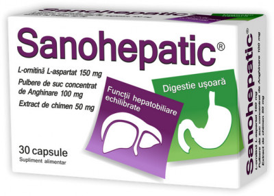 Sanohepatic, 30 capsule, Zdrovit foto