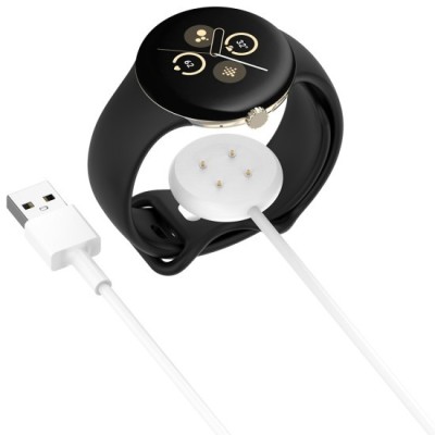 Incarcator pentru Google Pixel Watch3 (41mm, 45mm) / 2 / Fitbit Ace LTE, USB - Techsuit (THC5) - White foto