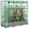 VidaXL Strat &icirc;nălțat cu husă de seră, aspect ratan, 120x40x123 cm 4015853