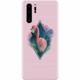 Husa silicon pentru Huawei P30 Pro, Flamingo With Sunglass