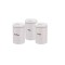 Set de 3 recipiente pentru cafea, zahar si ceai, din otel, alb, 11,5 x 11,5 x 15 cm, Klausberg