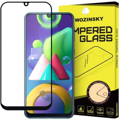 Folie Protectie Ecran WZK pentru Samsung Galaxy M21 / Samsung Galaxy M30s, Sticla securizata, Full Face, Full Glue, Neagra foto