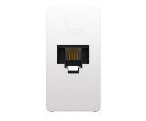 Priza telefon RJ11 1M Gewiss System Pura alb lucios GWC20251