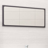 Oglinda de baie, gri extralucios, 80x1,5x37 cm, PAL GartenMobel Dekor, vidaXL