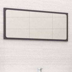 Oglinda de baie, gri extralucios, 80x1,5x37 cm, PAL GartenMobel Dekor