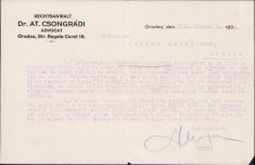 HST A1237 Act antet avocat 1933 Oradea foto