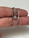 LANT AUR alb + Pandantiv - Diamant = 1CT - De firma : KoriFidis - Vintage !