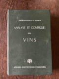 J. Ribereau-Gayon Analyse et controle des vins (1958)