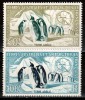 Teritoriile Antarctice Franceze TAAF 1956, Mi #8-9**, fauna, pasari, pinguini, MNH! Cota 80 &euro;!, Natura, Nestampilat