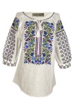 Bluza tip ie dama B23, alb/mov , marime L