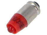 Lampă LED roșie 28V EAO, 1 diodă, 16mm, 330mcd