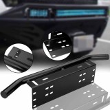 Bullbar aluminiu vopsit in camp electrostatic cu suport numar si proiectoare