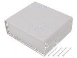 Carcasă polistiren gri cu panou 159mm x 139mm x 59mm