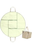 Pătură de picnic portabilă, geantă de umăr convertibilă, pătură de camping impermeabilă 100x100 cm rotundă