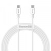 Cablu Date si Incarcare USB-C - USB-C Baseus Superior Series, 100W, 2m, Alb CATYS-C02