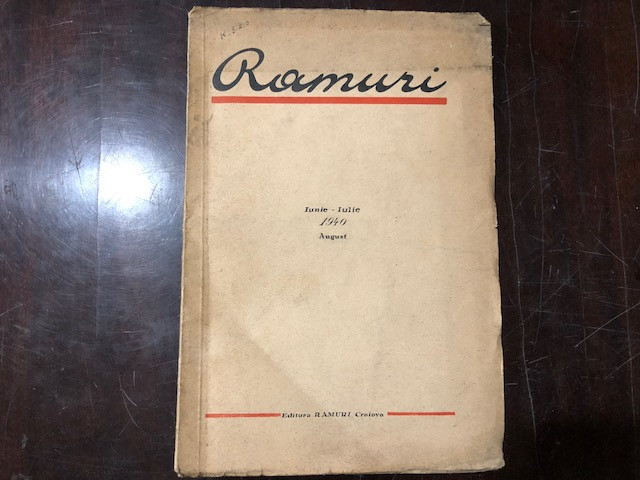 REVISTA RAMURI,IUNIE-IULIE ,1940,ARTICOL DESPRE EMINESCU,AUGUSTIN Z N POP