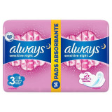 Absorbante Always Ultra Sensitive Night, 14 bucati, P&amp;G