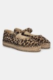 Answear Lab espadrile din piele intoarsa culoarea maro, cu platforma