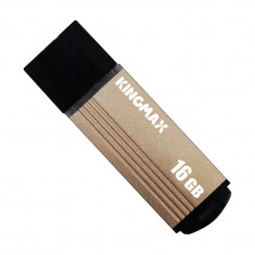MEMORIE USB 2.0 KINGMAX 16 GB aluminiu negru / auriu KM-MA06-16GB/Y foto