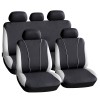 Huse Auto Universale Carguard, 9 Piese, Negru/Gri, Poliester, Compatibile Airbag