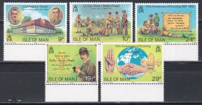 Isle of Man 1982 - A 75-a aniversare a Mișcării Cercetașilor și a 125-a aniversare a nașterii lui Robert Baden-Powell, MNH foto