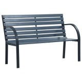 Bancă de grădină, gri, 112 cm, lemn masiv de brad