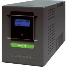 UPS SOCOMEC Line Int. cu Sinusoida Pura tower 1000VA/ 700W AVR 4 x socket IEC display LCD 2 x baterie 24V/7Ah Backup 45 min incarcare 8h conector USB