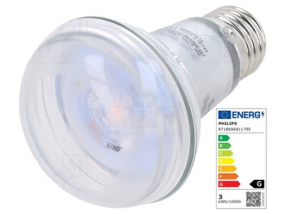 Lampă LED E27 3W Alb Cald 2700K foto