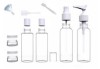 Set 9 recipiente cosmetice pentru călătorii, plastic, alb/transparent, Oem