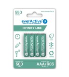 Set 4 baterii re&icirc;ncărcabile everActive R03/AAA Ni-MH 550 mAh