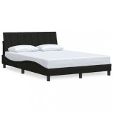 Cumpara ieftin Cadru de pat fara saltea, Hanko, negru, 140x200 cm, textil
