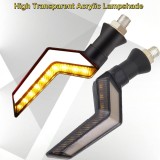 Set 2 lampi Semnalizare Moto, model BUMERANG, cu 2 functii, pozitie si