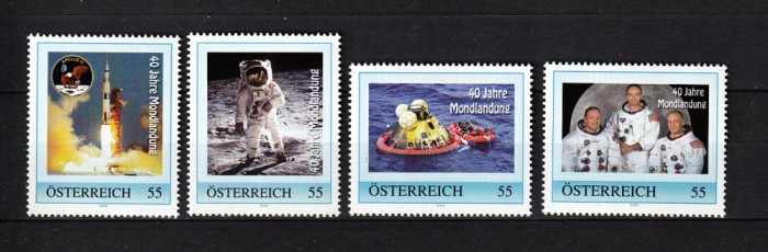 Austria, 2009 | 40 de ani de la misiunea Apollo 11 - Cosmos | MNH | aph
