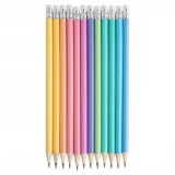 Creion Strigo HB Pastel cu guma de sters , culori diverse