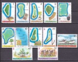 Tuvalu 1976/78 harti vederi MI 23Y-37Y /66-67 MNH
