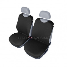 Set huse scaune fata tip maieu pentru Peugeot 207, culoare Negru, 2 bucati foto