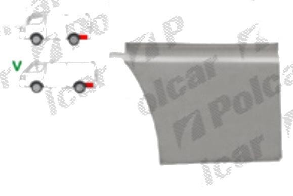 Segment reparatie aripa spate VW LT28-35 1975-1996 Partea Dreapta, punte Spate partea din spatele aripii, (pentru modele lung si scurt)