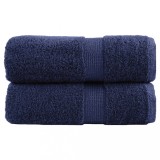 VidaXL Prosoape m&acirc;ini premium SOLUND 2 buc bleumarin 30x30cm 600gsm