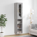 vidaXL Dulap &icirc;nalt, gri sonoma, 34,5x34x180 cm, lemn prelucrat