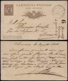 Italy 1881 Old postcard postal stationery Chianciano to Firenze D.894