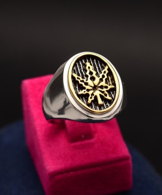Ghiul Inox Argintiu Barbati Model --FRUNZA- cod 1639V foto