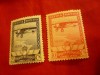 2 Timbre Spania 1929 -Aviatie- Targ International Sevilla si Barcelona ,25 si10C, Nestampilat