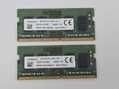 Kit memorie RAM laptop Kingston 8GB (2 x 4GB) DDR4 2666MHz CL19 260-Pin 1.2V