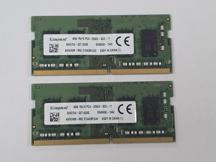 Kit memorie RAM laptop Kingston 8GB (2 x 4GB) DDR4 2666MHz CL19 260-Pin 1.2V