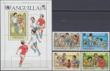 Anguilla 1981 - UNICEF, copii, serie si colita neuzata