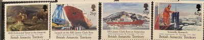 PC358 - Teritoriul Antarctic Britanic (BAT) 1991 Cercetare/ Vapoare, serie MNH, 4v foto