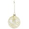 Glob de Craciun, transparent + auriu + argintiu, D2423003, 8 cm, sticla, rotund